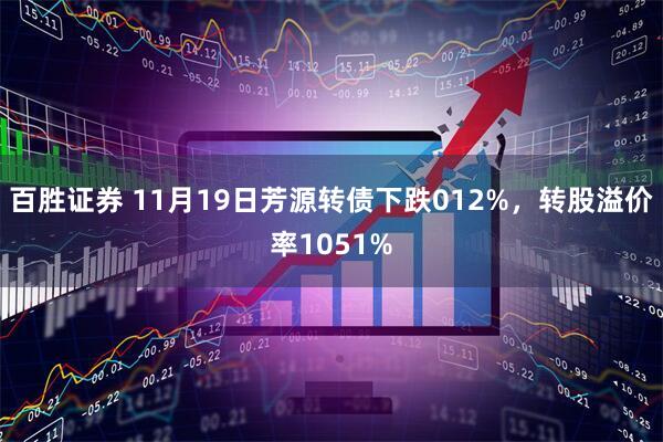百胜证券 11月19日芳源转债下跌012%，转股溢价率1051%